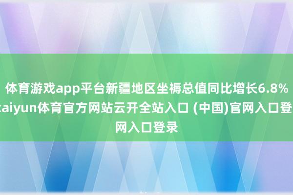 体育游戏app平台新疆地区坐褥总值同比增长6.8%-kaiyun体育官方网站云开全站入口 (中国)官网入口登录