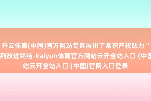 开云体育(中国)官方网站专区展出了常识产权助力“百千万工程”系列改进终结-kaiyun体育官方网站云开全站入口 (中国)官网入口登录